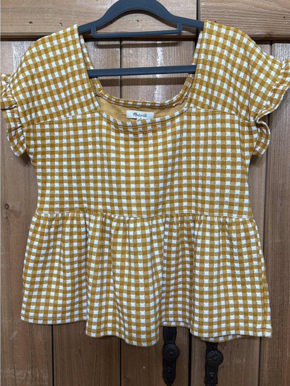 Madewell XS Ruffle Sleeve Top